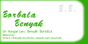 borbala benyak business card