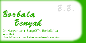 borbala benyak business card